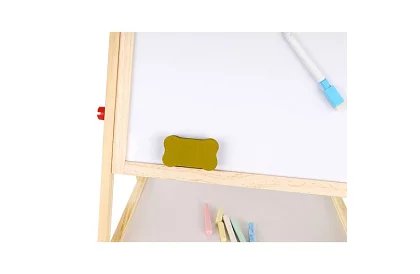 Tablă de lemn dublă pentru copii 6 în 1 + accesorii