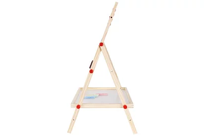 Tablă de lemn dublă pentru copii 6 în 1 + accesorii