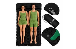 Saltea autoumflătoare pentru doi 120 × 190 cm – neagră