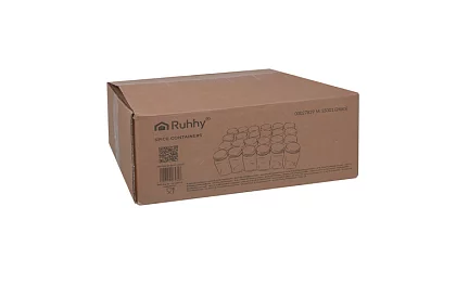 Set de 24 borcane de sticlă pentru condimente 120 ml + etichete