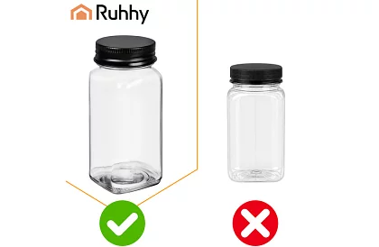 Set de 24 borcane de sticlă pentru condimente 120 ml + etichete