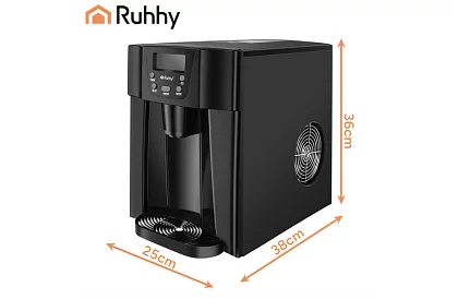 Generator de cuburi de gheață pentru acasă cu LCD – compresor 12 kg/24 h – negru