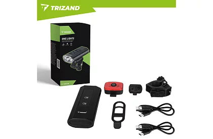 Set de lumini LED pentru bicicletă – 1300 lm, 5200 mAh