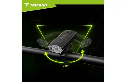 Set de lumini LED pentru bicicletă – 1300 lm, 5200 mAh