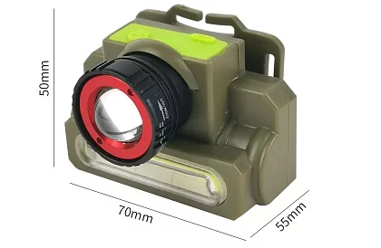 LED reîncărcabil LED frontal DOCOSS 2 în 1 - ZOOM - CREE LED + COB LED