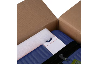 Set de 3 valize de călătorie cu roți 39 l, 70 l, 99 l – albastru închis