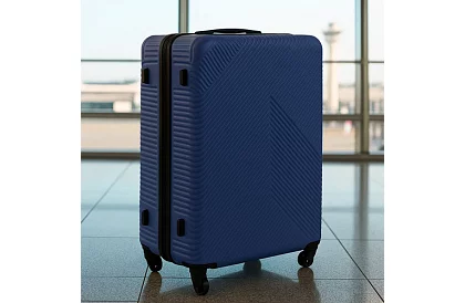 Set de 3 valize de călătorie cu roți 39 l, 70 l, 99 l – albastru închis