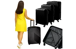 Set de 3 valize de călătorie cu roți 39 l, 70 l, 99 l – Negru