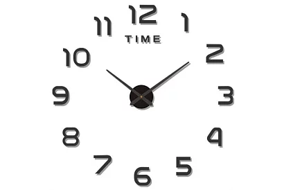 Ceasuri DIY de perete negre – diametru 60 până la 130 cm