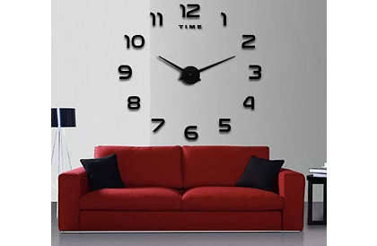 Ceasuri DIY de perete negre – diametru 60 până la 130 cm
