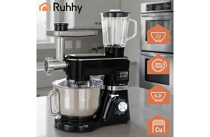Robot de bucătărie cu blender și râșniță de carne – 2000 W, bol încălzit 6,2 l