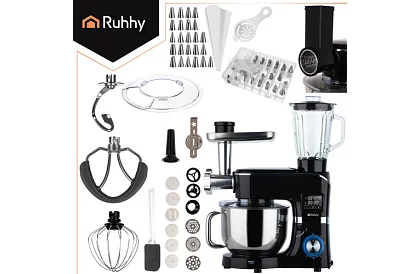 Robot de bucătărie cu blender și râșniță de carne – 2000 W, bol încălzit 6,2 l