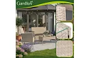 Set de mobilier de grădină – masă, canapea, 2 scaune – bej