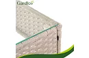 Set de mobilier de grădină – masă, canapea, 2 scaune – bej