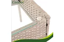 Set de mobilier de grădină – masă, canapea, 2 scaune – bej