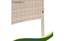 Set de mobilier de grădină – masă, canapea, 2 scaune – bej