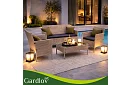 Set de mobilier de grădină – masă, canapea, 2 scaune – bej