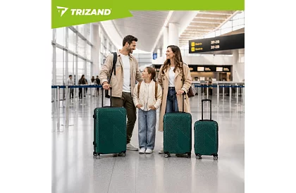 Set de 3 valize de călătorie cu roți 39 l, 70 l, 99 l – verde