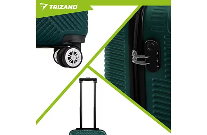Set de 3 valize de călătorie cu roți 39 l, 70 l, 99 l – verde