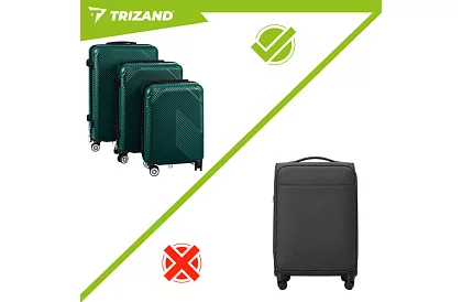 Set de 3 valize de călătorie cu roți 39 l, 70 l, 99 l – verde