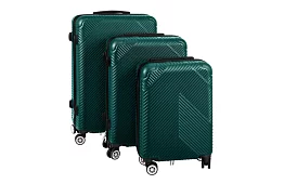 Set de 3 valize de călătorie cu roți 39 l, 70 l, 99 l – verde