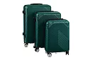 Set de 3 valize de călătorie cu roți 39 l, 70 l, 99 l – verde