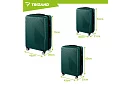 Set de 3 valize de călătorie cu roți 39 l, 70 l, 99 l – verde