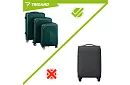 Set de 3 valize de călătorie cu roți 39 l, 70 l, 99 l – verde