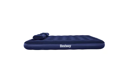 Saltea gonflabilă cu pompă și perne 203 × 152 × 22 cm – B67374