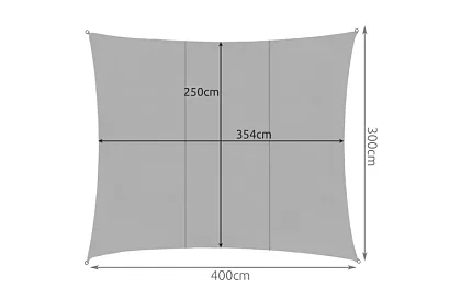 Plasă de umbrire pentru soare 4 × 3 m – gri