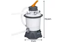 Pompă de nisip pentru piscină 3028 l/h – 84 W - B58515