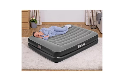 Saltea gonflabilă cu pompă încorporată și perne 203 × 152 × 46 cm – B67403