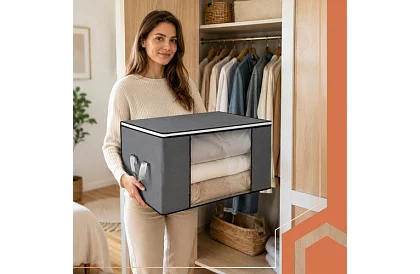 Set de 4 organizatoare de depozitare pentru dulap 60 × 40 × 35 cm