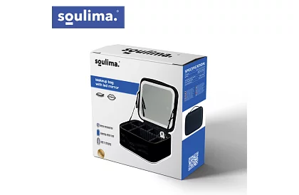 Cufărul cosmetic cu iluminare LED și oglindă