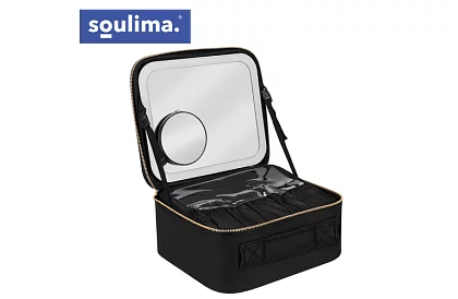 Cufărul cosmetic cu iluminare LED și oglindă