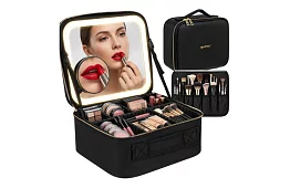 Cufărul cosmetic cu iluminare LED și oglindă