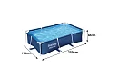 Piscină cadru rectangulară 259 × 170 × 61 cm - Steel Pro B56403