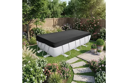 Copertă pentru piscină cu cadru 404 × 201 cm – folie de protecție termică B58232