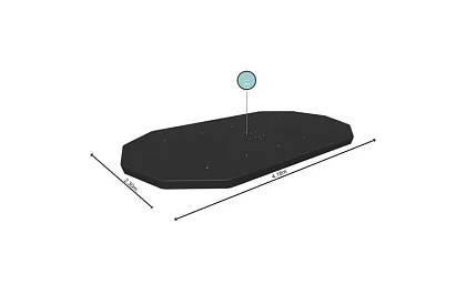Culoare pentru piscină cu cadru 427 × 250 cm – folie de protecție termică Bestway 58425