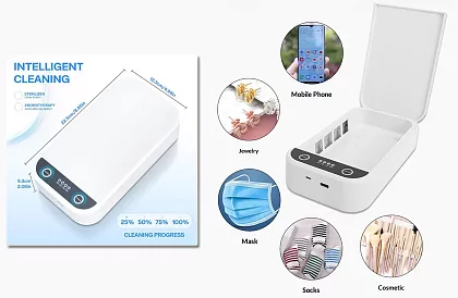 Cutie de sterilizare UV QuickClean - pentru telefoane mobile, măști și obiecte mici