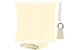 Plasă de umbrire pentru soare 3,6 × 3,6 m – bej