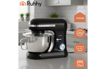 Robot de bucătărie cu bol de 9 în 1 - 1000 W, 4,5 l - Ruhhy