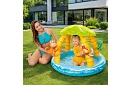Piscină gonflabilă pentru copii cu umbră 102 × 86 cm - Insula tropicală I58417NP