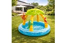 Piscină gonflabilă pentru copii cu umbră 102 × 86 cm - Insula tropicală I58417NP
