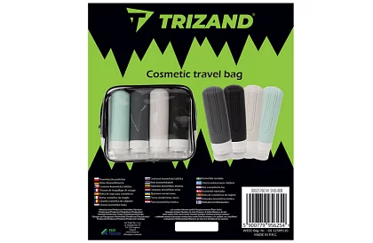 Sticle de călătorie pentru avion pentru cosmetice + necesar cosmetic - set pentru avion