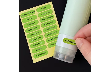 Sticle de călătorie pentru avion pentru cosmetice + necesar cosmetic - set pentru avion