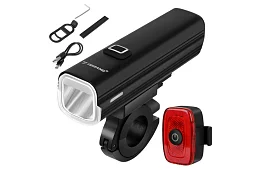 Set de lumini LED pentru bicicletă 1000 lm, 4800 mAh