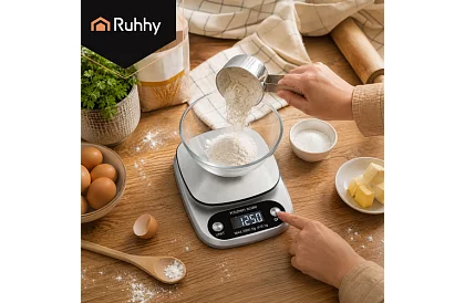 Cântar electronic de bucătărie 5 kg - 0,1 g - oțel inoxidabil