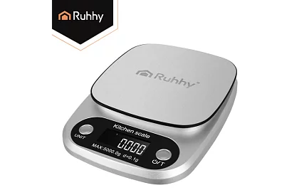 Cântar electronic de bucătărie 5 kg - 0,1 g - oțel inoxidabil