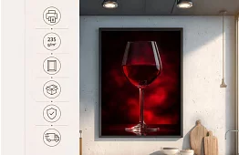 Paharul pasiunii - tablou - Vin roșu elegant în stil luxos 13